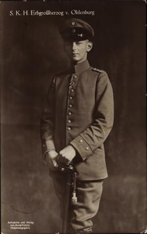 Ansichtskarte / Postkarte Erbgroßherzog Nikolaus von Oldenburg, Portrait, Uniform