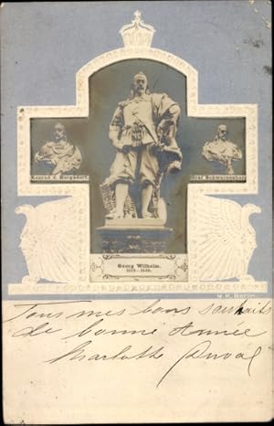 Präge Ansichtskarte / Postkarte Deutscher Adel, Georg Wilhelm, Graf Schwarzenberg, Konrad von Burg.