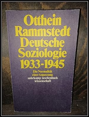 Bild des Verkufers fr Deutsche Soziologie 1933 - 1945. Die Normalitt der Anpassung. zum Verkauf von Antiquariat Johann Forster