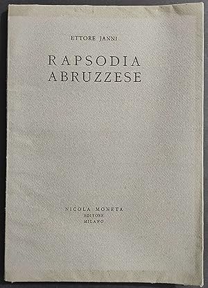 Rapsodia Abruzzese - E. Janni - Ed. Moneta