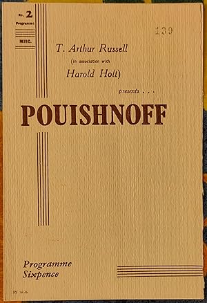 Seller image for Pouishnoff Piano Recital, he plays Bach-Liszt, Schubert, Beethoven, Chopin, Ravel, Glazounov for sale by Shore Books