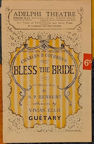 Bild des Verkufers fr Bless The Bride A Musical Show zum Verkauf von Shore Books