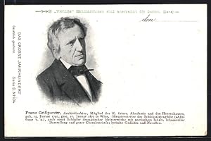 Bild des Verkufers fr Ansichtskarte Portrait Franz Grillparzer, Archivdirektor zum Verkauf von Bartko-Reher
