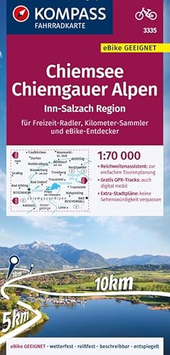 Image du vendeur pour KOMPASS Fahrradkarte 3335 Chiemsee - Chiemgauer Alpen 1:70.000: rei- und wetterfest mit Extra Stadtplnen mis en vente par buchversandmimpf2000