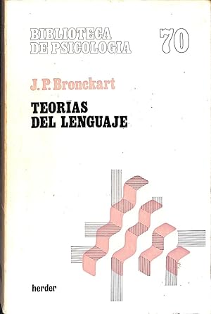 Imagen del vendedor de TEORIAS DEL LENGUAJE 70. a la venta por Librera Smile Books