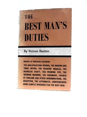 Imagen del vendedor de Best Man's Duties (Right Way Books) a la venta por World of Rare Books