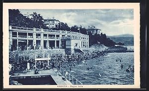 Bild des Verkufers fr Ansichtskarte Abbazia, Bagno Italia zum Verkauf von Bartko-Reher