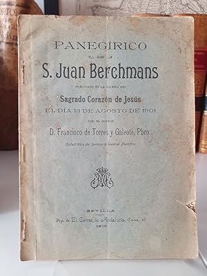 Panegírico de S. Juan Berchmans.