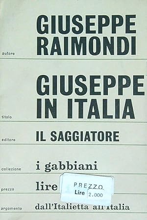 Bild des Verkufers fr Giuseppe in Italia zum Verkauf von Librodifaccia