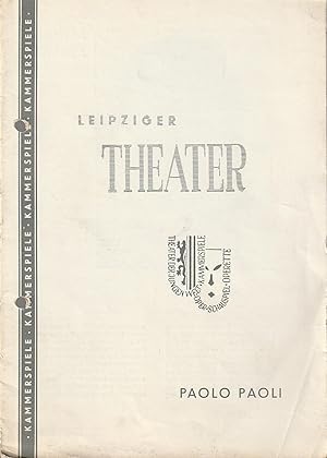 Bild des Verkufers fr Programmheft Arthur Adamov PAOLO PAOLI Spielzeit 1959 / 60 Heft 10 zum Verkauf von Programmhefte24 Schauspiel und Musiktheater der letzten 150 Jahre