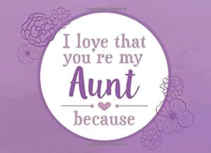 Immagine del venditore per I Love That You're My Aunt Because: Prompted Fill In Blank I Love You Book for Aunts; Gift Book for Aunt; Things I Love About You Book for Aunt, Aunt . Niece or Nephew (I Love You Because Book) venduto da Reliant Bookstore