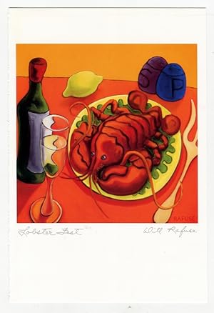 "Lobster Feast" Art Print by Will Rafuse - Canadian Art Card Series, Stock No. 7447