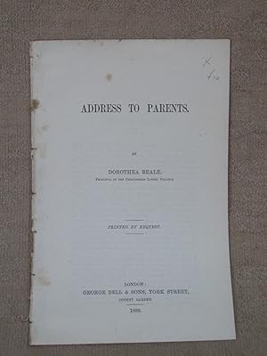 Seller image for ADDRESS TO PARENTS for sale by Gage Postal Books