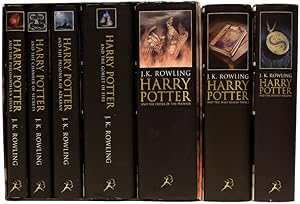 Harry Potter Series, Complete UK Adult harback set. Being: The Philosopher's Stone; The Chamber o...