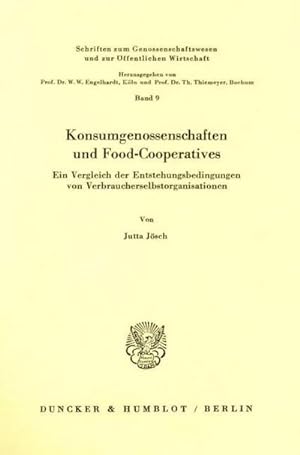Imagen del vendedor de Konsumgenossenschaften und Food-Cooperatives. a la venta por BuchWeltWeit Ludwig Meier e.K.