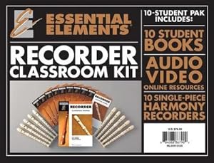 Bild des Verkufers fr Essential Elements for Recorder Classroom Kit: Includes 10 Student Books Online Audio and 10 Recorders zum Verkauf von Wegmann1855