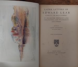Seller image for Later Letters of Edward Lear: To Chichester, Ortescue (Lord Carlingford), Lady Waldegrave and Others for sale by The Book House, Inc.  - St. Louis