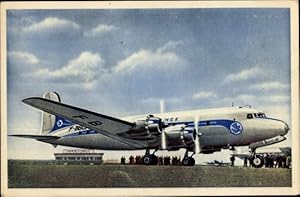 Ansichtskarte / Postkarte Französisches Passagierflugzeug, Zivilflugzeug, Douglas DC 4, Air France