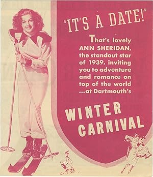 Bild des Verkufers fr Winter Carnival (Original color flyer for the 1939 film) zum Verkauf von Royal Books, Inc., ABAA