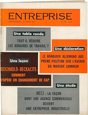 Entreprise Hebdomadaire (First Edition, issue No. 359)