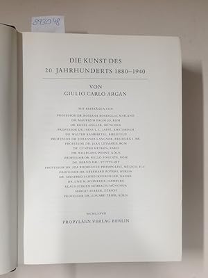 Seller image for Propylen Kunstgeschichte in achtzehn Bnden, Band 12 : Die Kunst des 20. Jahrhunderts 1880-1940: for sale by Versand-Antiquariat Konrad von Agris e.K.