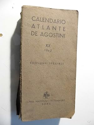 CALENDARIO ATLANTE DE AGOSTINI 1942 - XX EDIZIONE SPECIALE