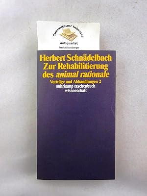 Bild des Verkufers fr Vortrge und Abhandlungen. Band 2 : Zur Rehabilitierung des animal rationale. Suhrkamp-Taschenbuch Wissenschaft ; 1043 zum Verkauf von Chiemgauer Internet Antiquariat GbR