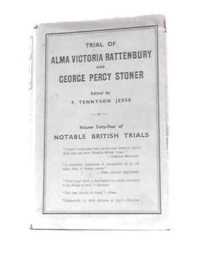Seller image for Trial of Alma Victoria Rattenbury and George Percy Stoner for sale by World of Rare Books