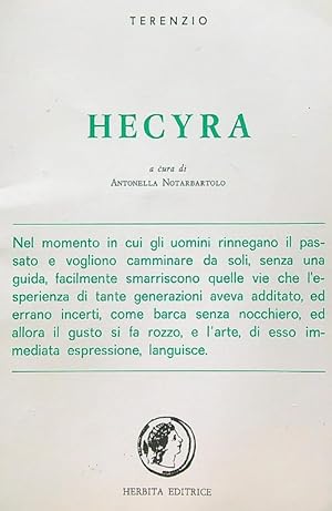 Immagine del venditore per Hecyra venduto da Librodifaccia