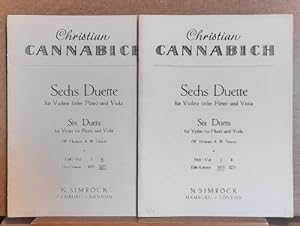Bild des Verkufers fr Sechs Duette fr Violine (oder Flte) und Viola / Six Duets for Violin (or Flute) and Viola Heft / Vol. I + II (W. Hckner & W. Twarz) zum Verkauf von ANTIQUARIAT H. EPPLER