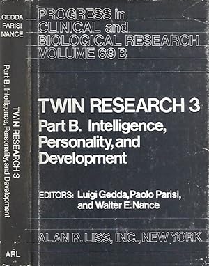 Bild des Verkufers fr Twin Research 3. Part. B. Intelligence, Personality, and Development zum Verkauf von Biblioteca di Babele