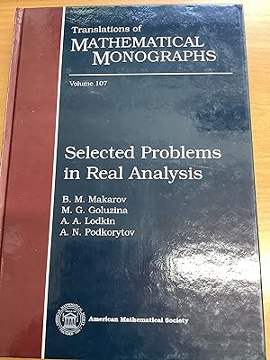 Immagine del venditore per Selected Problems in Real Analysis (Translations of Mathematical Monographs) venduto da Chapter Two (Chesham)