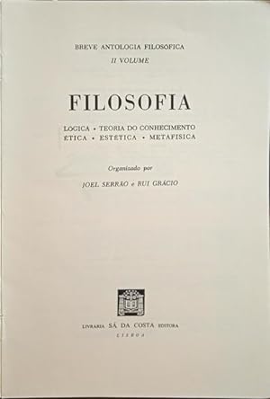 Seller image for FILOSOFIA. [5. EDIO, VOL. II] for sale by Livraria Castro e Silva