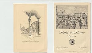 Hotel de Rome Firenze, Brochure map and postcard