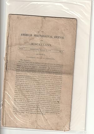 Phrenological Journal and Miscellany, Vol 1 No. 4 1839