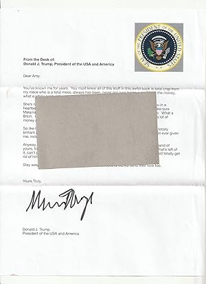 Seller image for Donald Trump intimate letter sexual and provocative for sale by ALEXANDER POPE