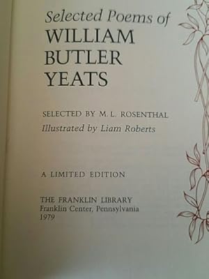 Imagen del vendedor de Selected Poems of William Butler Yeats a la venta por ALEXANDER POPE