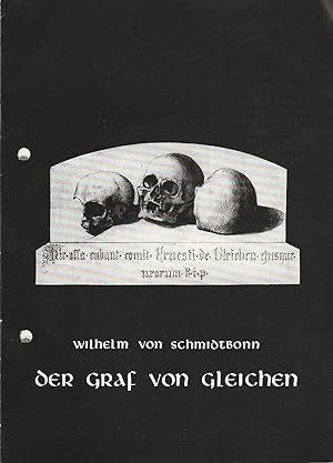 Bild des Verkufers fr Programmheft Wilhelm von Schmidtbonn DER GRAF VON GLEICHEN Premiere 27. Juni 1987 Spieljahr 1987 Heft 5 zum Verkauf von Programmhefte24 Schauspiel und Musiktheater der letzten 150 Jahre