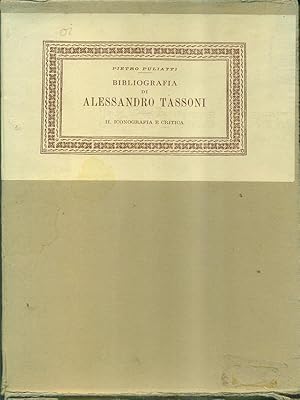 Immagine del venditore per Bibliografia di Alessandro Tassoni II venduto da Librodifaccia