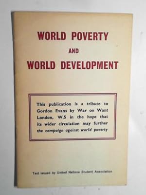 Seller image for World poverty and world development for sale by Cotswold Internet Books