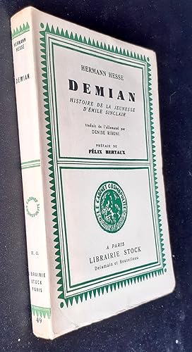 Imagen del vendedor de Demian. Histoire de la jeunesse d'Emile Sinclair - a la venta por Le Livre  Venir