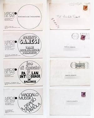 Mercato del sale/8 Inviti+Notiziario 1975-78 Carrega Mussio Poesia visiva