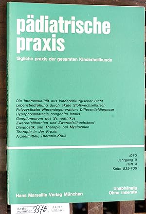 Seller image for pdiatrische praxis 1970 / Jahrgang 9 Heft 4 Mehrere Autoren. tgliche praxis der gesamten Kinderheilkunde for sale by Baues Verlag Rainer Baues 