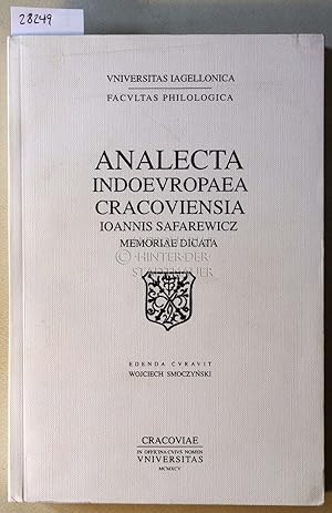 Bild des Verkufers fr Analecta indoeuropaea cracoviensia. Ioannos Safarewicz memoriae dicata. Universitas Iagellonica, Facultas Philologica. zum Verkauf von Antiquariat hinter der Stadtmauer