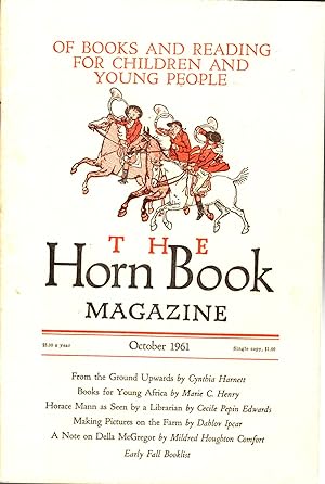 Immagine del venditore per The Horn Book Magazine; Volume XXXVII, No 5: October, 1961 venduto da Dorley House Books, Inc.