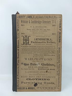 PRICE, LEE & CO.'S DIRECTORY OF WEBSTER AND SOUTHBRIDGE (MASSACHUSETTS) DIRECTORY, 1877-78. EMBRA...