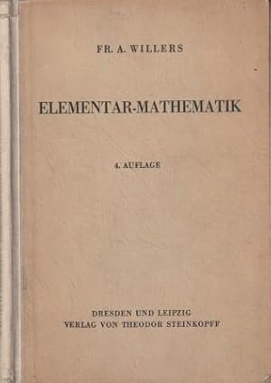 Bild des Verkufers fr Elementar-Mathematik, ein Vorkurs zur Hheren Mathematik. zum Verkauf von Versandantiquariat Dr. Uwe Hanisch