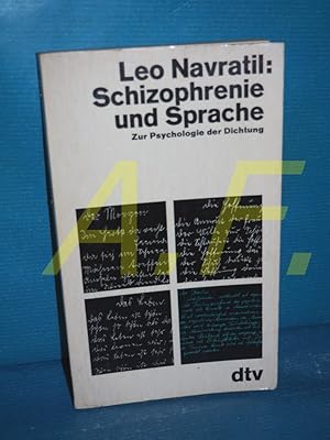 Bild des Verkufers fr Schizophrenie und Sprache, Schizophrenie und Kunst : zur Psychologie der Dichtung zum Verkauf von Antiquarische Fundgrube e.U.