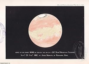 Bild des Verkufers fr The Planet Mars. An original article from the Memoirs of the Literary and Philosophical Society of Manchester, 1865. zum Verkauf von Cosmo Books