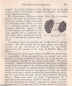 Imagen del vendedor de Clover Seed & its Impurities. An original article from the Journal of the Royal Agricultural Society of England, 1877. a la venta por Cosmo Books